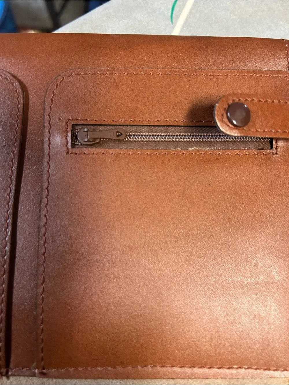 Brown Leather Travel Document Wallet